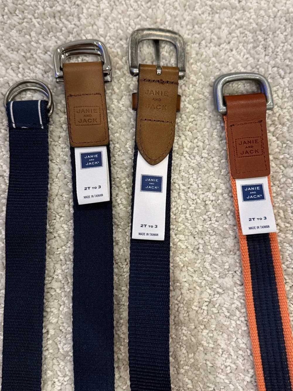 Boys Janie & Jack Belts - 4 Belts